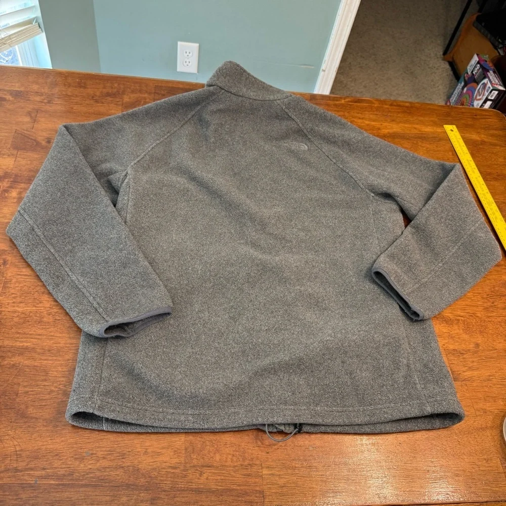The North Face Men's Full Zip Fleece Jacket Grey Heather Gordon Lyons Mock Neck